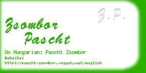 zsombor pascht business card